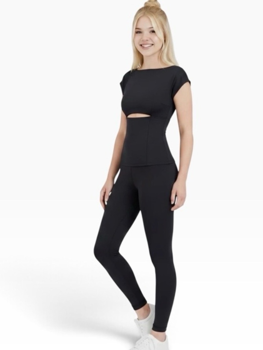 Girlfriend Collective Sculpting Top NWT | Large • Black • Seam‑Detail • Fitted